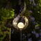 Outdoor Solar Lights Garden Stake Lights, Crackle Glass Globe,Waterproof LED Christmas Gift Fairy Lights for Pathway,Lawn,Patio or Courtyard (Bronze)